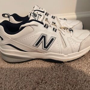 New Balance Men’s 608 White and Navy Athletic Shoes
